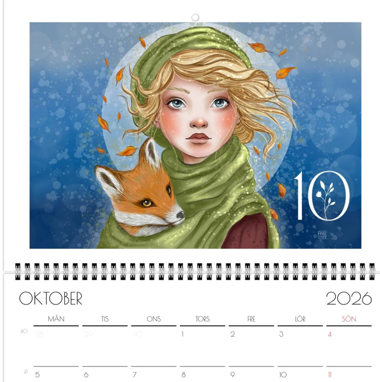 Annika - Kunstkalender 2026 A4 - NORSK