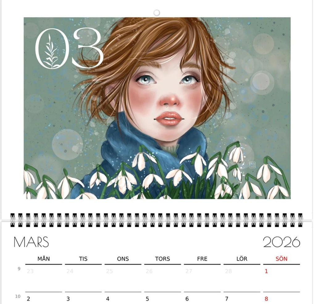 Annika - Kunstkalender 2026 A4 - NORSK