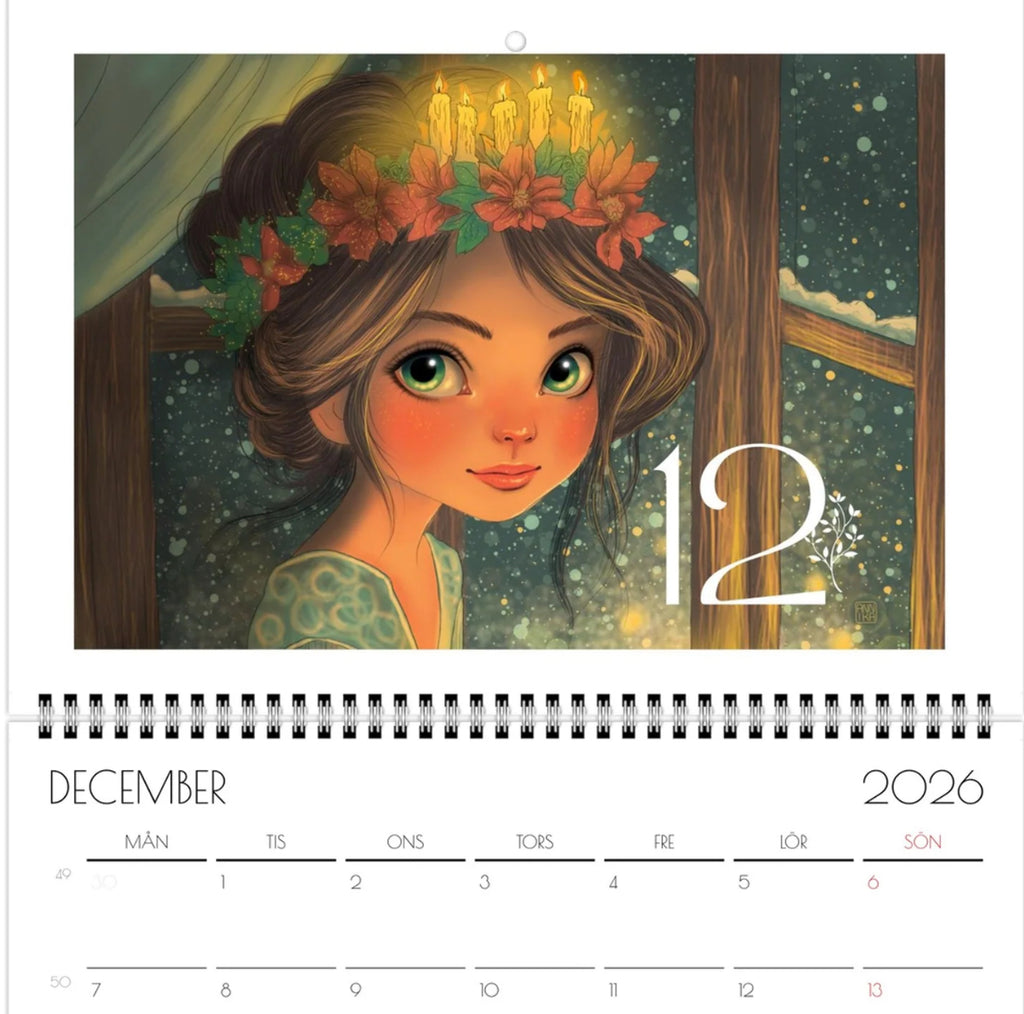 Annika - Kunstkalender 2026 A4 - NORSK