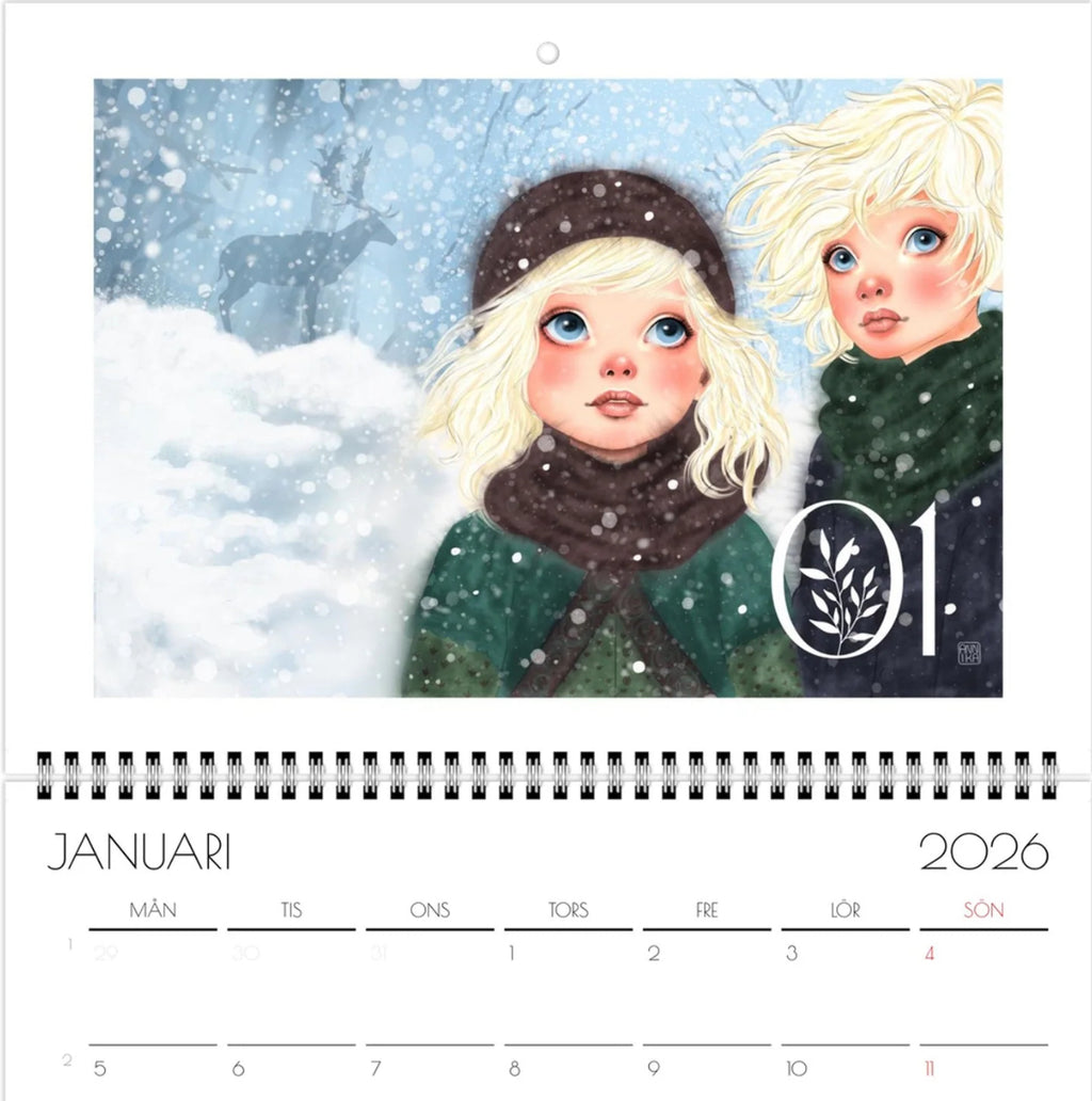 Annika - Kunstkalender 2026 A4 - NORSK