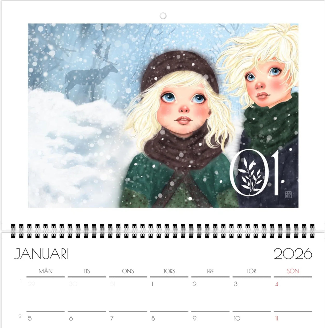 Annika - Konstkalender 2026 A3- SVENSK