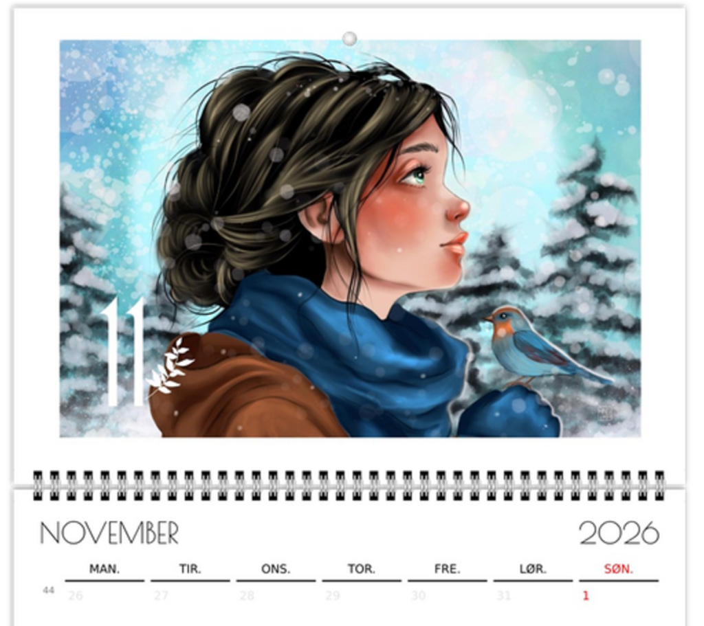 Annika - Kunstkalender 2026 A3 - NORSK