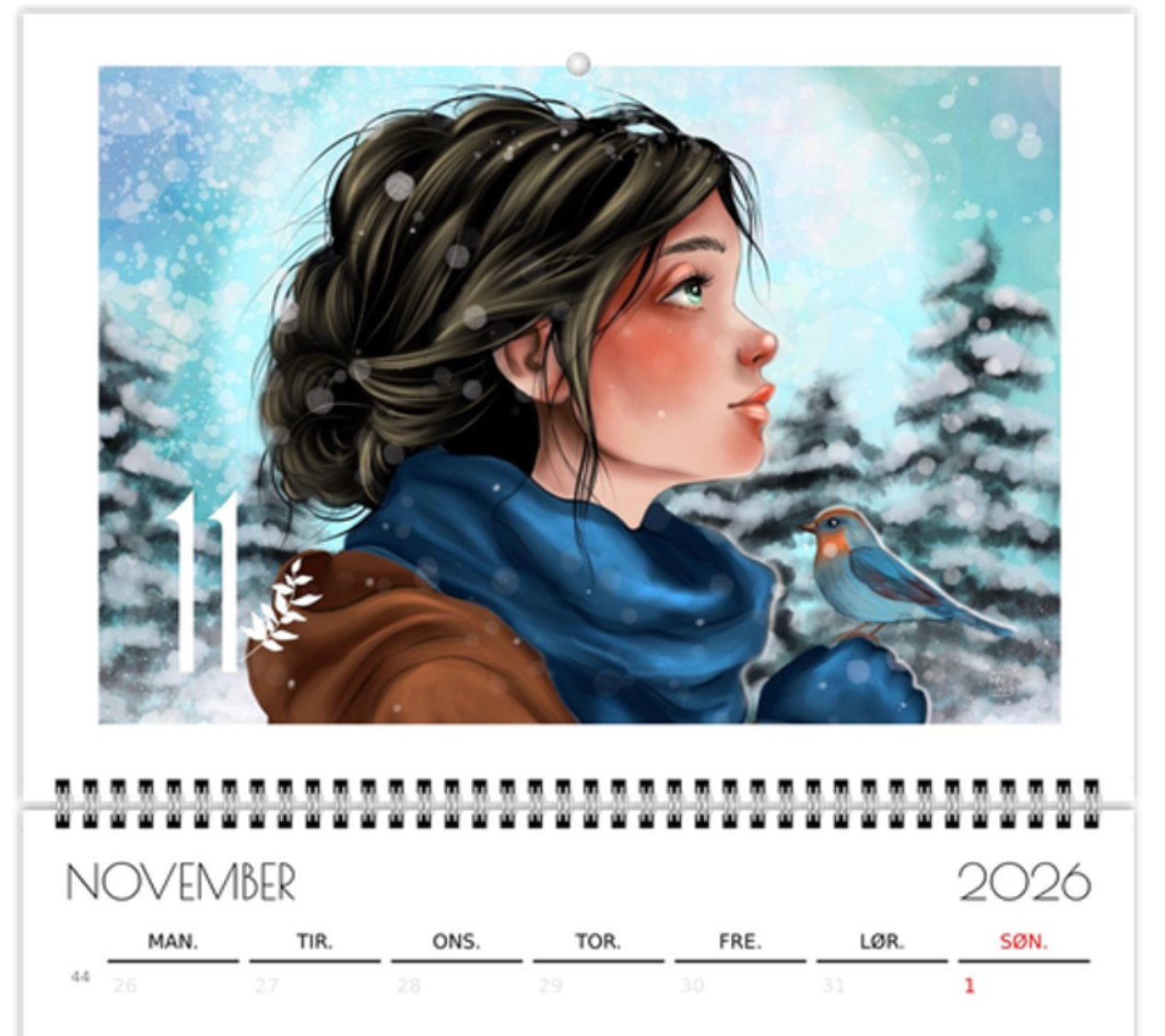Annika - Kunstkalender 2026 A3 - NORSK
