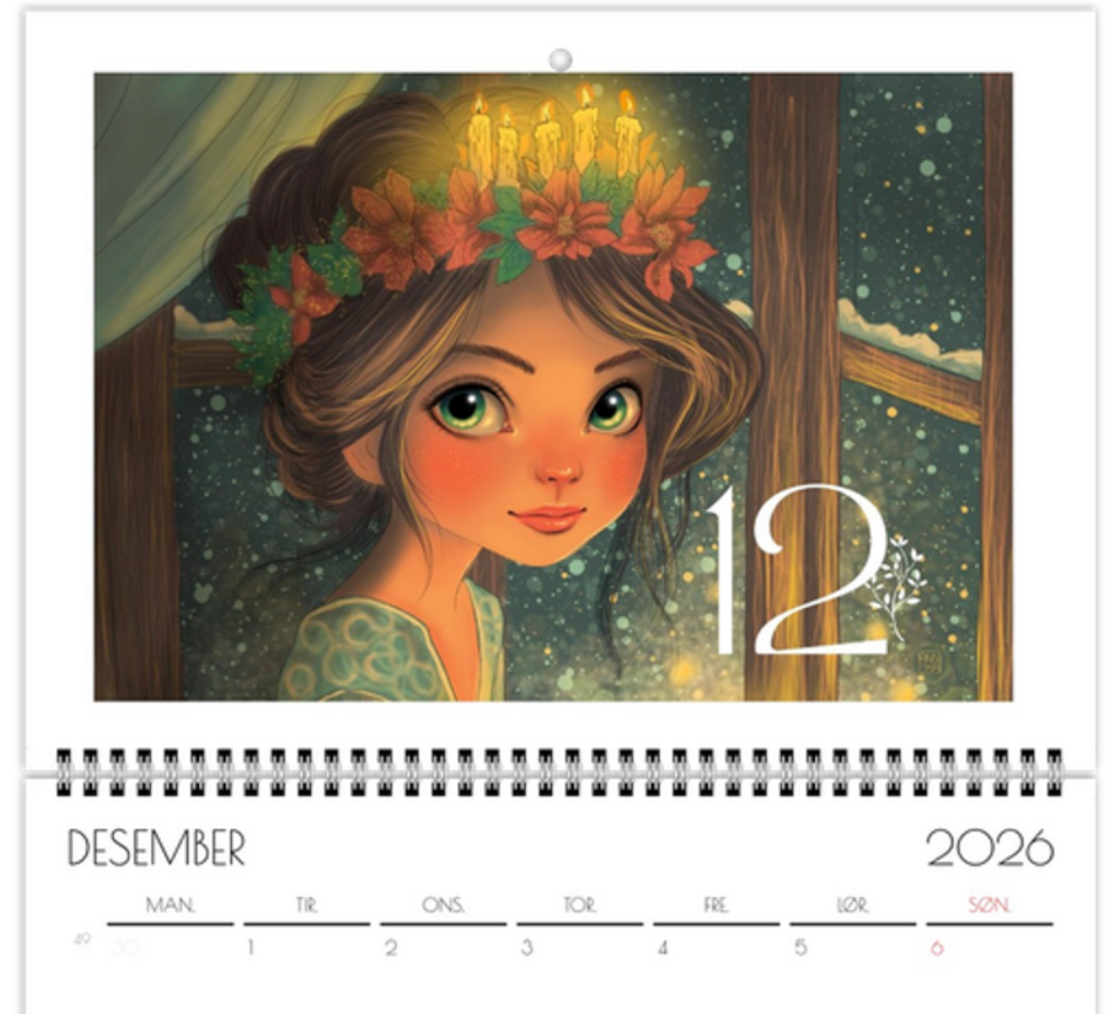 Annika - Kunstkalender 2026 A3 - NORSK